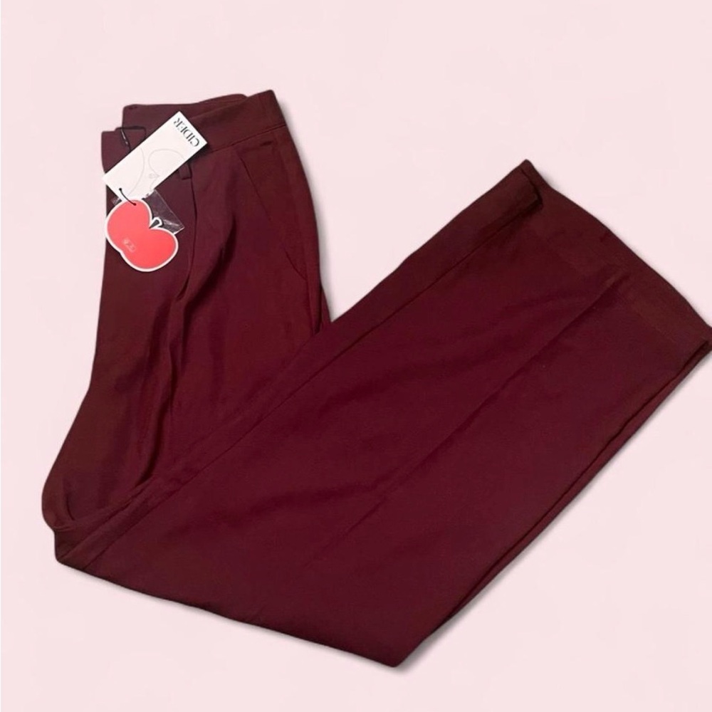 Brand new with tags Cider burgundy wide leg trousers